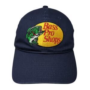 Bass Pro Shops Snapback Hat Blue One Size Embroidered Outdoor Gone Fishing